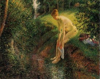 Camille Pissarro : Bather in the Woods